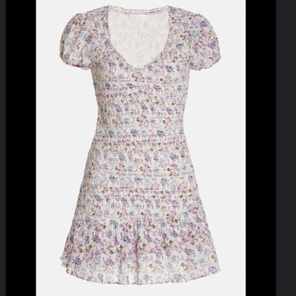 NWT LOVESHACKFANCY trevor dress in positano blue size large - Picture 8 of 16